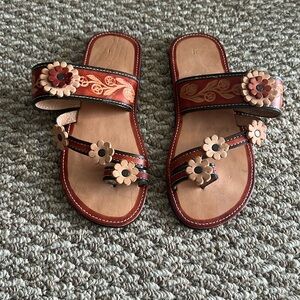 NWOT Handmade Leather Sandals